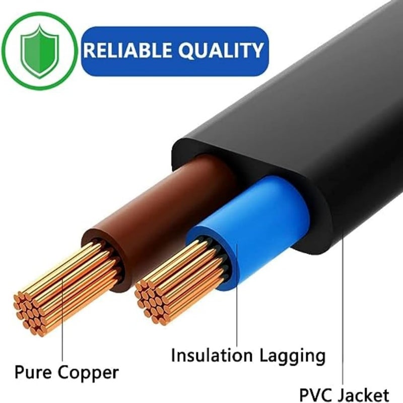 Ousaly 6.5 Feet 2-Pin Cable Extension Cord Replacement Power Supply Cable for Lift Chair or Power Recliner, for Okin Limoss Lazy boy Pride Catnapper Lift Chair or Power Recliner - Image 4